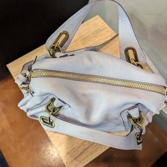 NWOT Chloé Medium Leather Satchel | Cashmere Gray with brass trim- Authentic - Picture 6 of 11